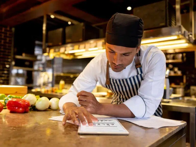 chef working on healthy meal
