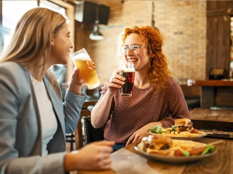 customers enjoying a restaurant