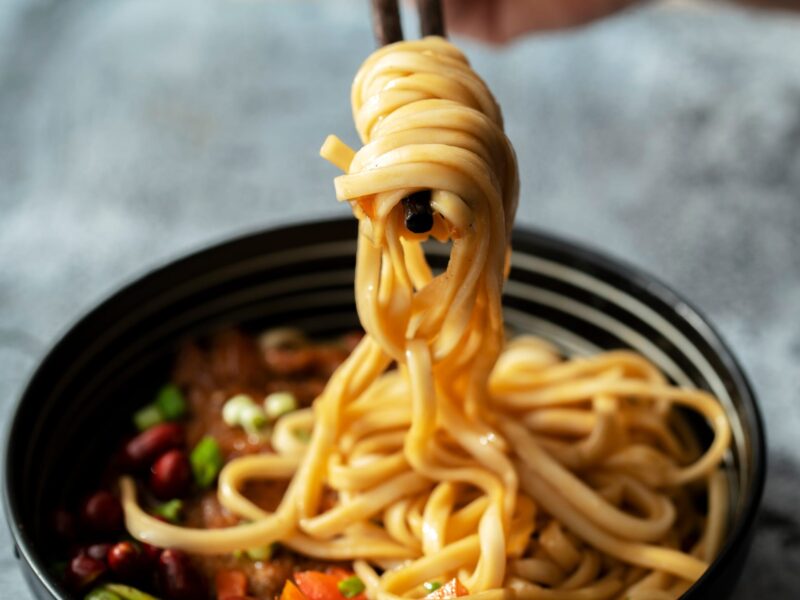 noodles from a restaurant